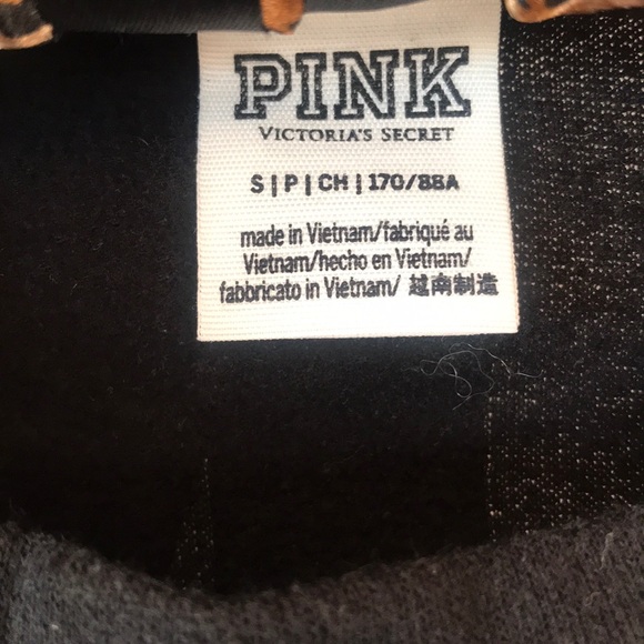 PINK black sweatshirt - size small - Picture 2 of 3